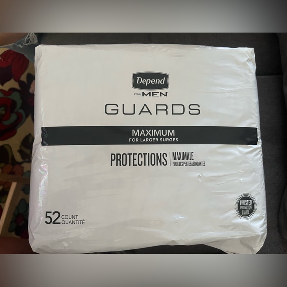 New! Depend Incontinence Guards for MEN, Maximum Absorbency - Picture 1 of 3